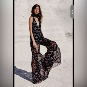 Caroline Constas Silk Floral Jumpsuit NWT